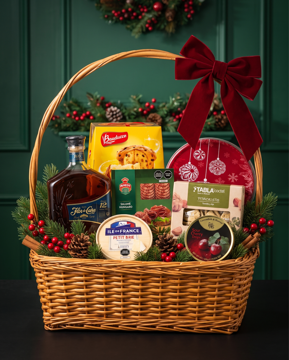 Canasta de Navidad: Elegancia